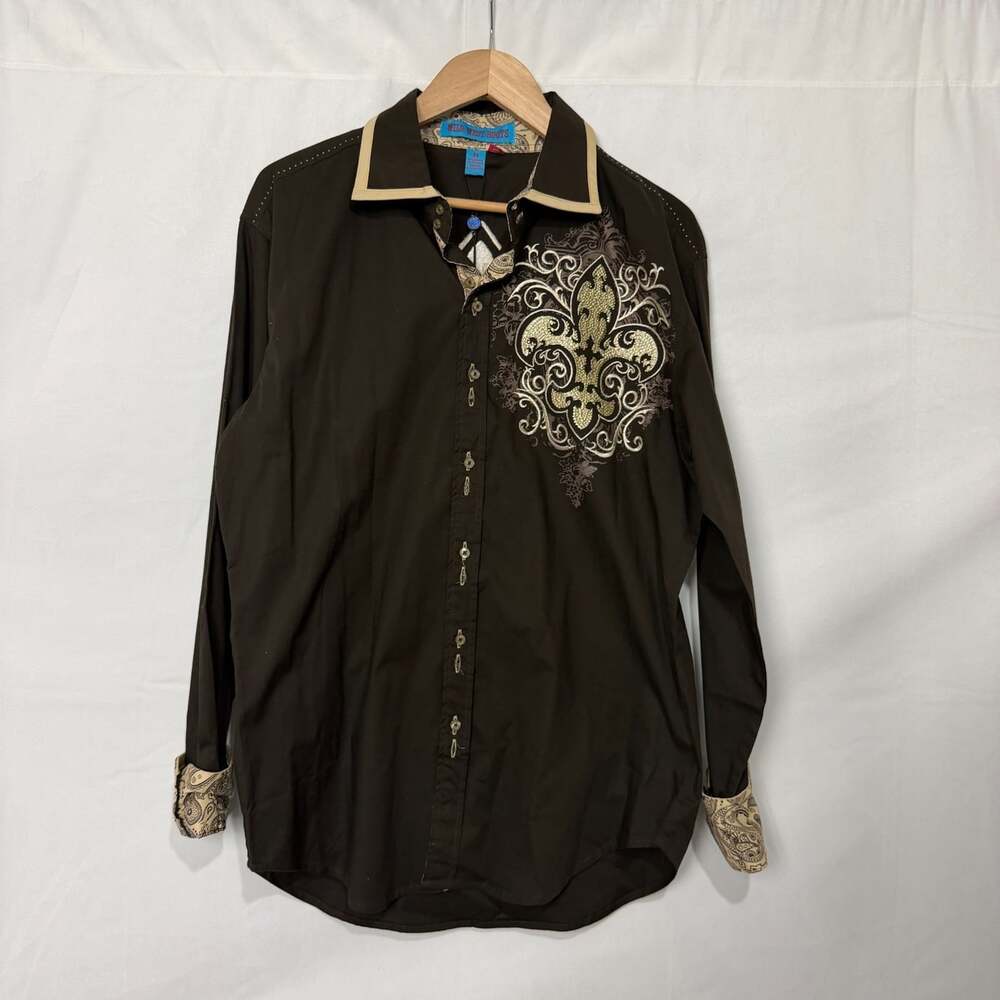 NWT Wild West Boots Mens Embroidered Cowboy Western Shirt Medium